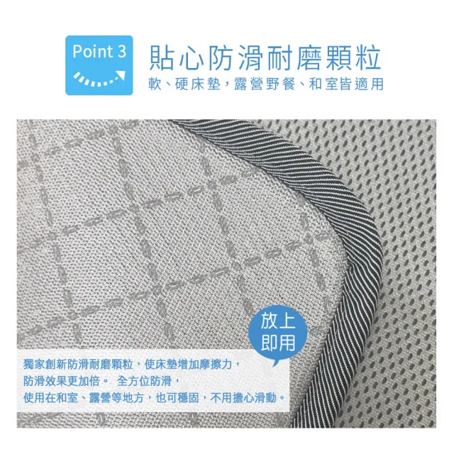 【BELLE VIE】6D可水洗超透氣彈力涼墊-歐規單人120x200cm 適用宜家規格(瑜珈墊/露營可用-灰色特仕)