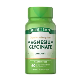 【Nature’s Truth 綠萃淨】卓越甘胺酸鎂膠囊(60粒/瓶)