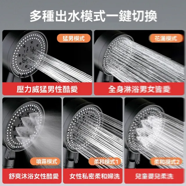 【H迪斯裏克】花灑 淋浴花灑套裝 浴室 衛生間 增壓噴頭 頂噴 洗澡 沐浴器(冷熱三檔 結實安全 預售15天)
