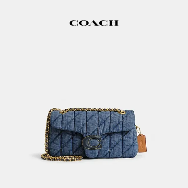 【COACH】蔻馳官方直營 TABBY 絎縫26號單肩手袋-B4/靛藍色(CR704)