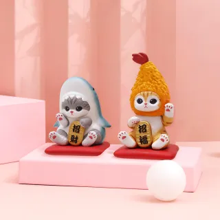【YENDAR 研達】貓福珊迪 招財公仔(鯊魚/炸蝦)