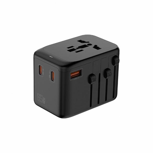 【anra】3Type-c+1USB 65W氮化鎵旅行轉接頭(旅行轉接頭 萬國轉接頭 GaN Type-C 快充 PD QC 插座 插頭)
