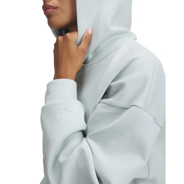【UNDER ARMOUR】UA 女 Unstoppable Fleece 長袖帽T_1387884-377(淺藍色)