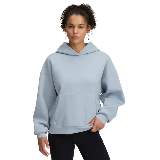 【UNDER ARMOUR】UA 女 Unstoppable Fleece 長袖帽T_1387884-466(藍色)