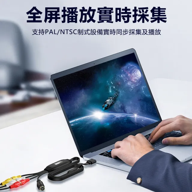 【Nil】618 USB音視頻採集卡 免驅AV信號捕捉數據採集器 1080PWIN系統MAC轉接線 RCA採集線