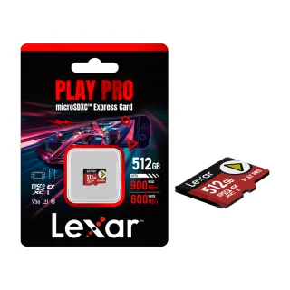 【Lexar 雷克沙】PLAY PRO microSDXC Express 512GB 超高速記憶卡(Switch 2專用)