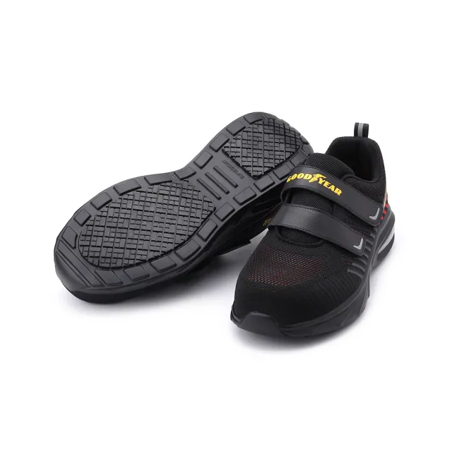 【GOODYEAR 固特異】紅雀 雙魔鬼氈氣墊塑鋼頭防護鞋 紅黑 男鞋 GAMX43910