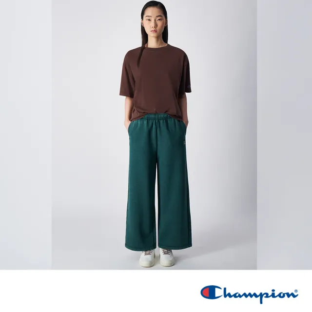 【Champion】官方直營 女款-Skate & Street 變形蟲寬版印花短袖TEE-褐色(117449-MS563)