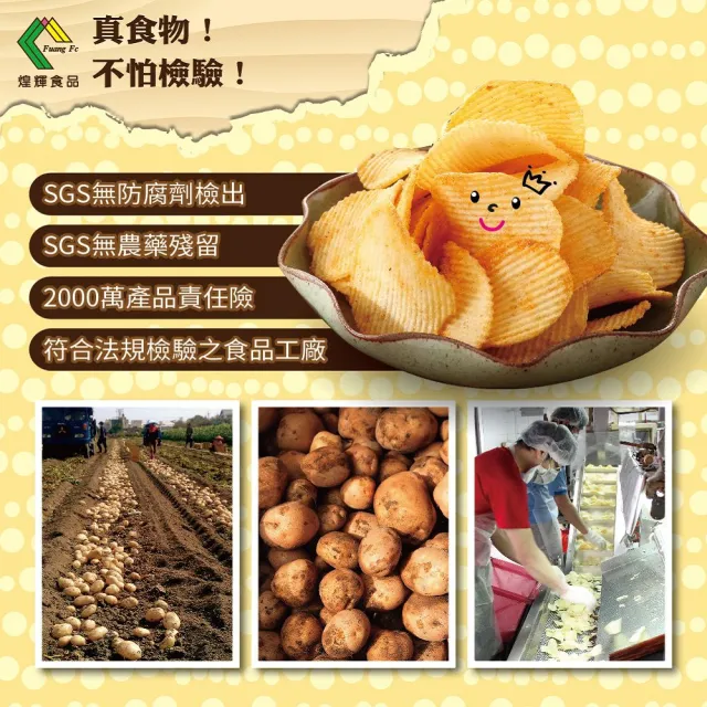 【煌輝X我是馬克】100％台灣媽媽手工洋芋片(一年一產。台灣限定)