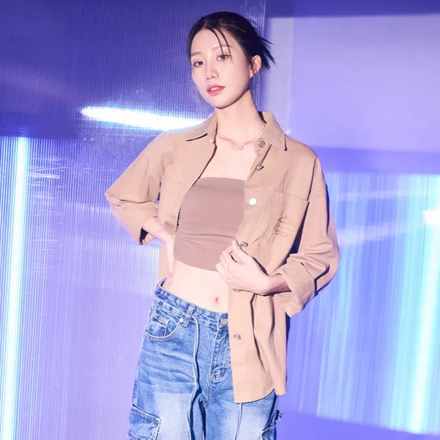 【MAJOR MADE】時髦金屬牌涼感平口背心(無袖上衣/內搭背心/小可愛)