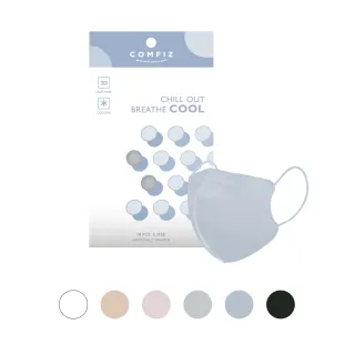【康菲COMFIZ】康菲涼感成人立體醫療口罩(L有鼻樑壓條/單片包裝/瞬涼降溫大版型)