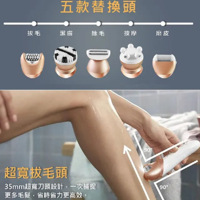 【SAMPO 聲寶】四合一乾濕兩用刮拔除毛刀/電動磨腳皮機/去硬皮機/美足機(EB-Z1706WL)