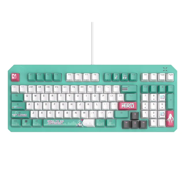 【ASUS 華碩】初音未來聯名套組★TUF Gaming K3 Gen II Hatsune Miku Edition 電競鍵盤(光學機械式RGB青軸)