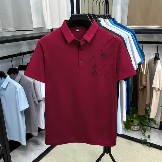 【巴黎精品】夏季短袖上衣男襯衫高爾夫球衫圖案短袖T恤商務襯衣領(薄款男POLO衫8色n1jw58)
