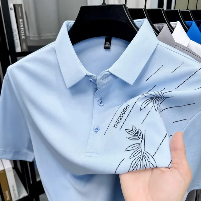 【巴黎精品】夏季短袖上衣男襯衫高爾夫球衫圖案短袖T恤商務襯衣領(薄款男POLO衫8色n1jw58)