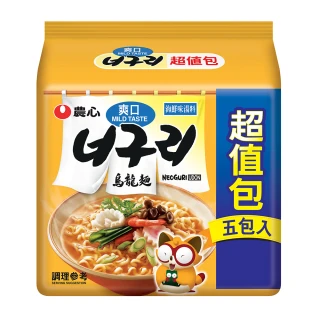 【NONG SHIM】農心 爽口海鮮烏龍麵超值包5入(600g)x2袋組