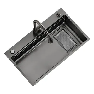 【匠藝家居】304不鏽鋼水槽 3D小米壓紋水槽 洗手台 洗碗槽 流理台 廚房水槽(免手扣濾渣槽 預購15天)