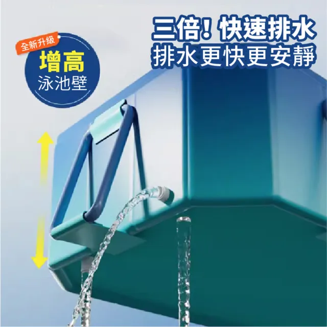 【DaoDi】泳池 免充氣鋼架款折疊游泳池3米(附豪華戲水組 兒童戲水池 摺疊泳池 家庭水池 儲水桶)