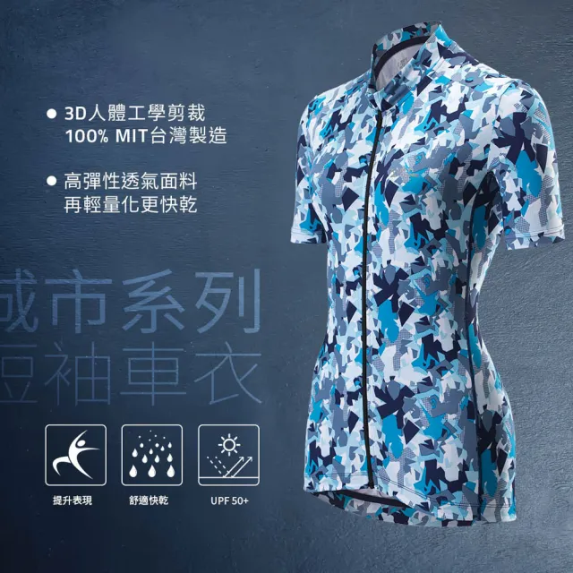 【A-MYZONE】女款涼感防曬 亞洲版型設計 專業自行車短袖車衣(快乾排汗/雷射切割/防曬)