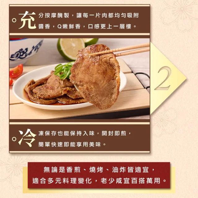 【愛上吃肉】日式梅花里肌燒肉片3包(300g/包 中秋烤肉/燒烤/早餐肉)