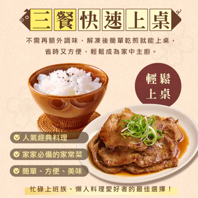 【愛上吃肉】日式梅花里肌燒肉片3包(300g/包 中秋烤肉/燒烤/早餐肉)