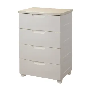 【IRIS】米色天板四層收納櫃 寬56cm