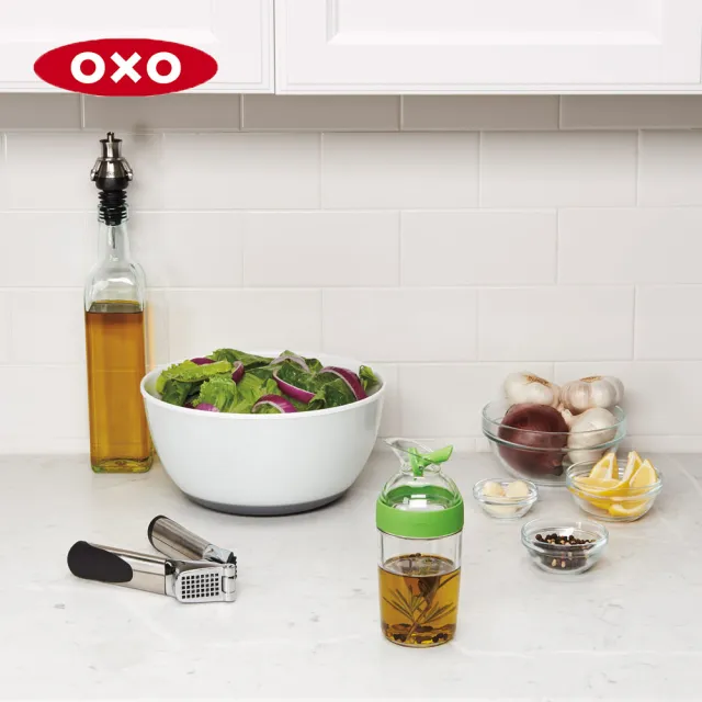 【美國OXO】減醣料理3件組(蔬果削鉛筆機+醬汁搖搖量杯+玉米刨粒刀)