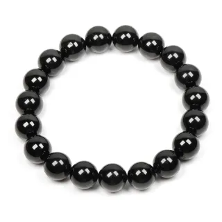 【正佳珠寶】極黑避邪碧璽10mm手珠