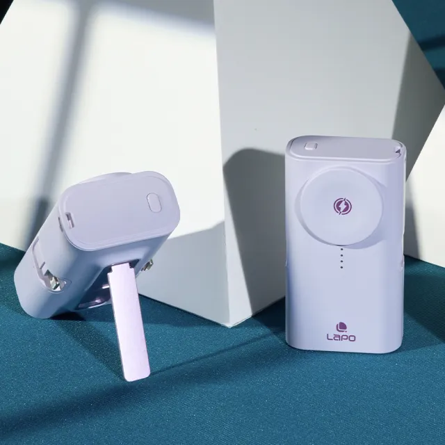 【LaPO】全功能 WT-12CL 5000mAh 快充版口袋行動電源_18Wh_具Wh標示(折收充電頭/磁吸Apple Watch)