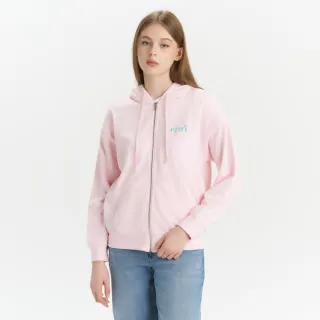 【LEVIS 官方旗艦】女款 寬鬆版連帽外套 / 海面波光Logo 熱賣單品 A3568-0001
