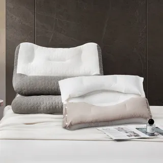 【MIT iLook】日式健康助眠護頸枕頭1入(日式乳膠羽絲棉/立體羽絲棉/護頸系列)