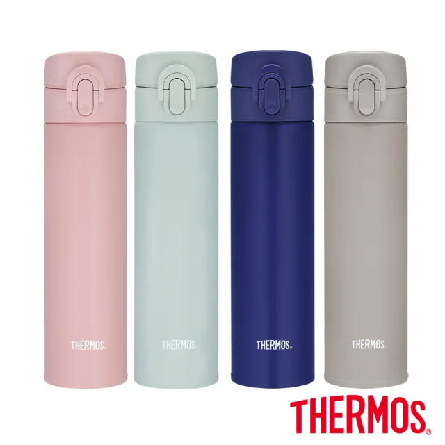 【THERMOS膳魔師】買1送1_不鏽鋼彈蓋真空保溫瓶400ml(JNI-403)