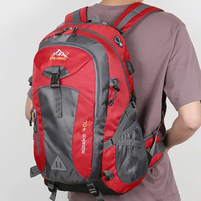 【Starshop】輕量戶外徒步登山後背包 40L 大容量雙肩包 旅行背包 休閒書包 露營收納包(可掛