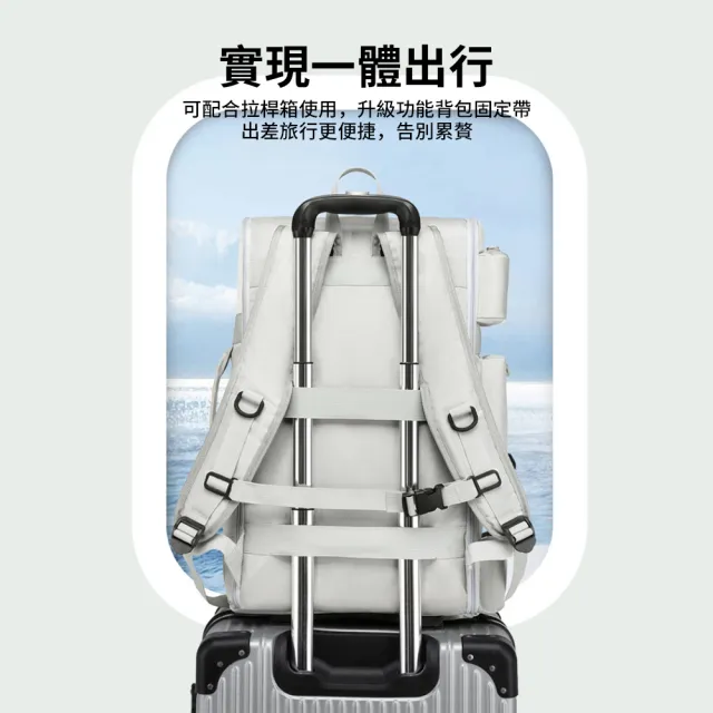 【Starshop】雙11 全開口設計運動健身包 40L 大容量旅行收納包 雙肩後背包 手提包 行李袋 16吋筆