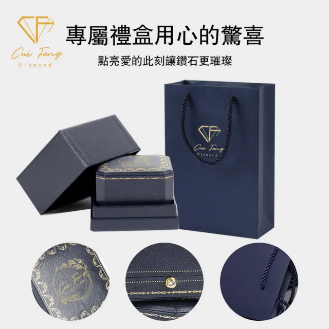 【CF Diamond】戒指 莫桑鑽《經典六爪》(1克拉 618年中慶 女戒 鑽戒 生日禮物 求婚)