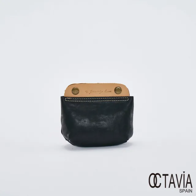 【OCTAVIA 8】雙11 OCTAVIA 8 真皮- 小可愛 雙色牛皮多用途壓扣零錢包