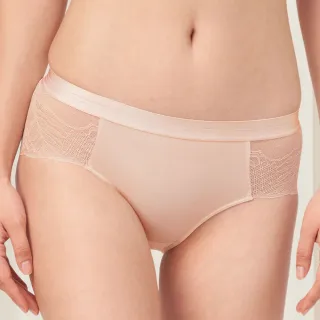 【Triumph 黛安芬】環保親膚材質 澎澎氣墊系列 中腰平口內褲 M-EL(粉膚)