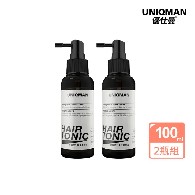 【UNIQMAN】官方直營 速髮密男性養髮液100mlx2入組(頭皮水 頭皮精華液 頭皮護理 頭皮噴霧)