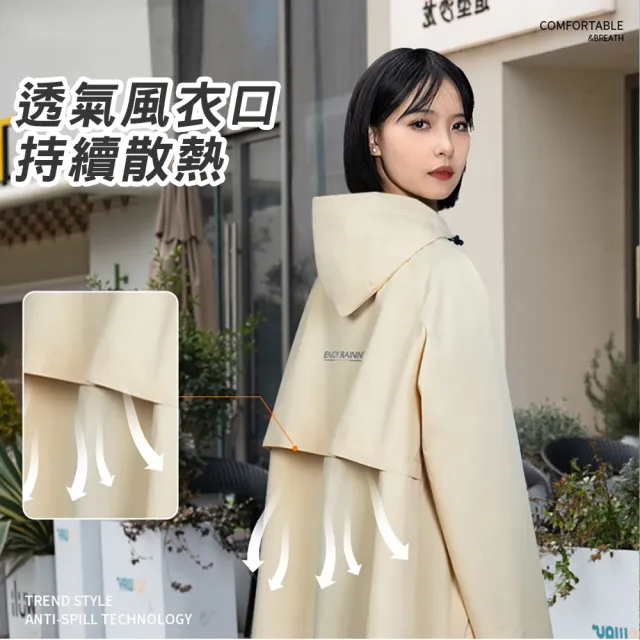 【KISSDIAMOND】暴雨級防水雙門襟一件式衝鋒雨衣(女外套/風衣外套/KDUC-1924)
