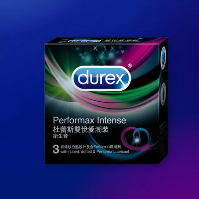【Durex 杜蕾斯】雙悅愛潮裝保險套3入/盒
