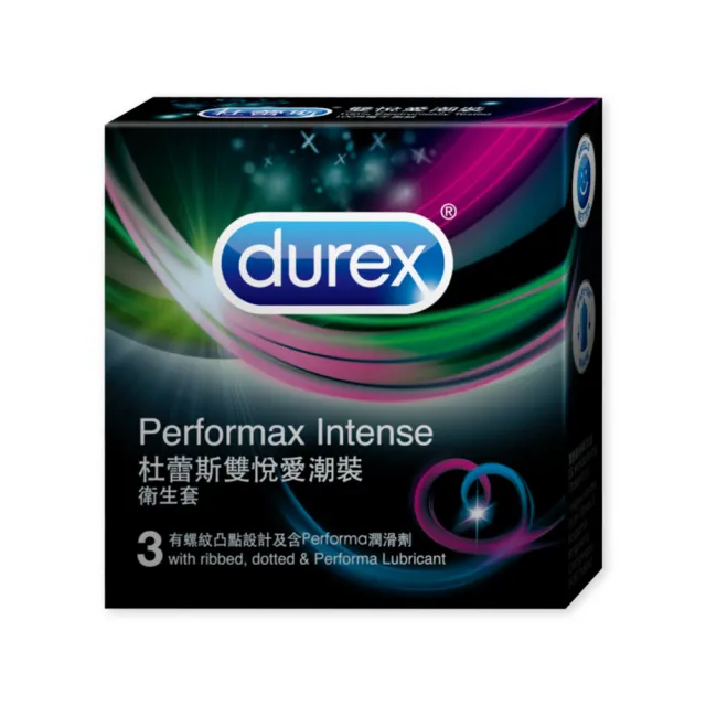 【Durex 杜蕾斯】雙悅愛潮裝保險套3入/盒