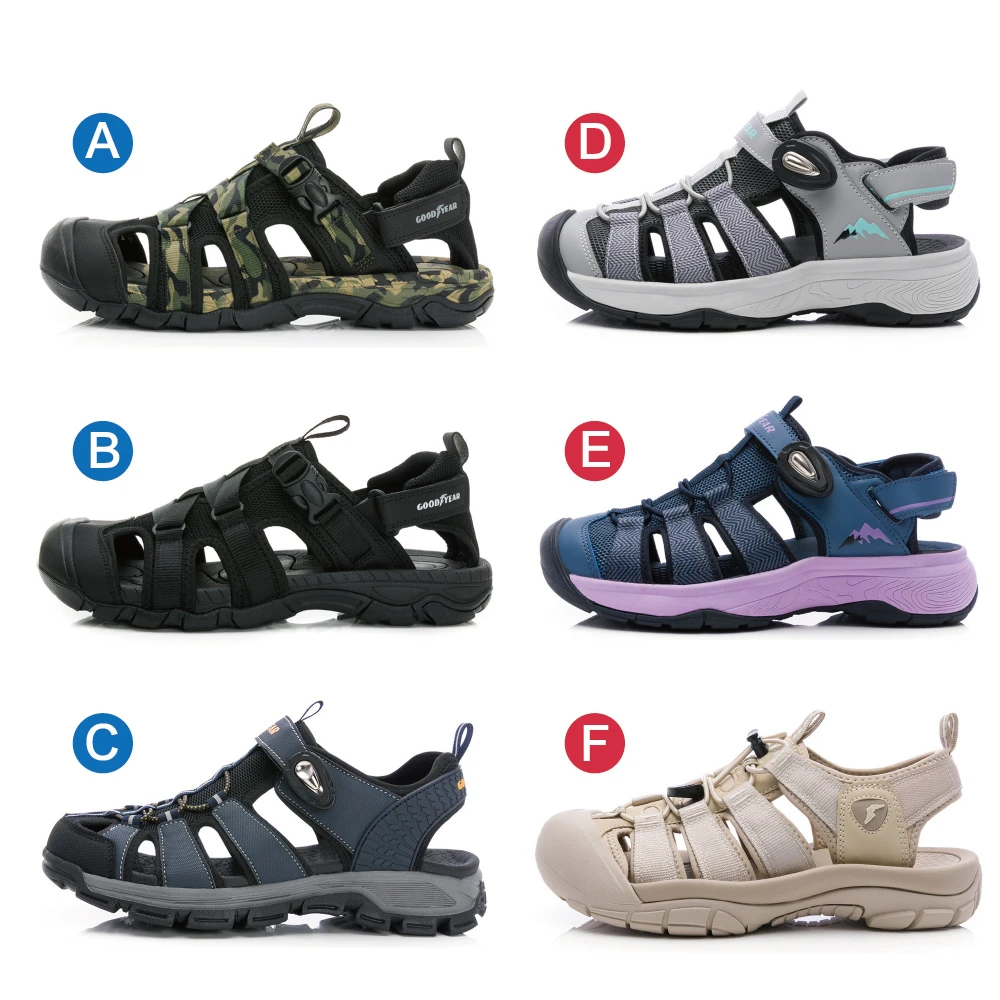 固特異涼鞋 GOODYEAR 固特異護趾涼鞋,男女款 厚底 緩震 鞋頭防撞,多款任選