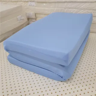 【班尼斯】三折式折疊床墊-3尺5cm單人天然乳膠床墊高密度85高純度95 百萬保證馬來西亞製(鑽石切片款)