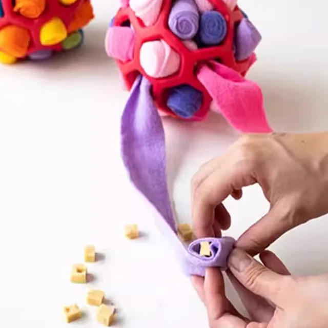 【MIMIO 米米歐】寵物抗憂鬱玩具/減緩分離焦慮/寵物益智玩具-馬卡龍捲捲藏食球(★打發時間 越玩越聰明★)