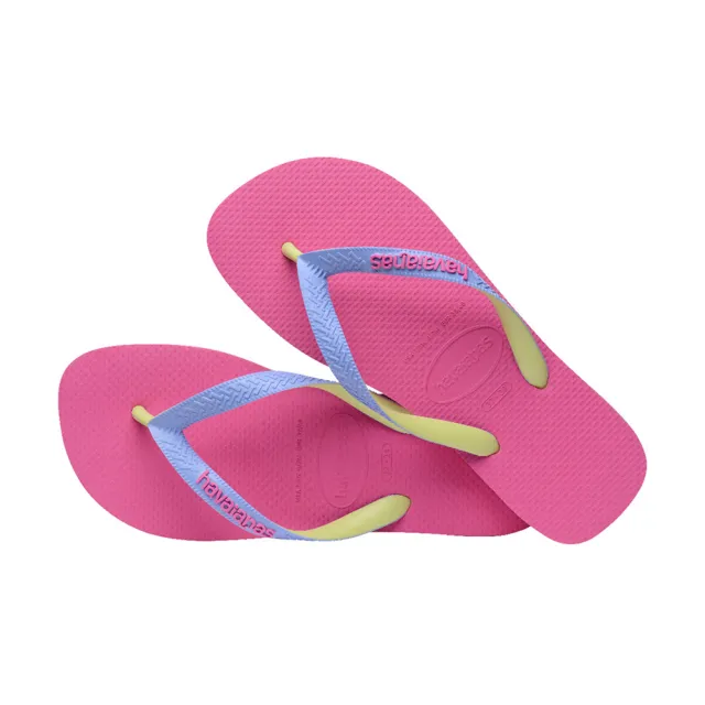 【havaianas 哈瓦仕】拖鞋 男鞋 女鞋 夾腳拖 雙色鞋帶 Top Mix 桃 4115549-5784U(哈瓦士)
