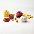 【Le Creuset】瓷器蔬果系列造型烤盅 蕃茄/蘋果/黃椒/大蒜(4款造型選1)