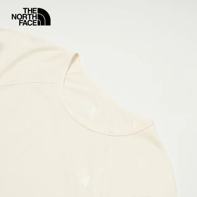 【The North Face】TNF 休閒 運動 UPF防曬短袖T恤 W SUN SMOOTH SS TEE - AP 女 米白(NF0A8CYYQLI)