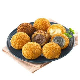 【豆穌朋】經典泡芙家庭分享組-口味任選 4盒(8入/盒)