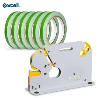 【Excell.tw】蔬果膠帶束口機_食品封口機_加6捲專用膠帶(束口機+專用膠帶)