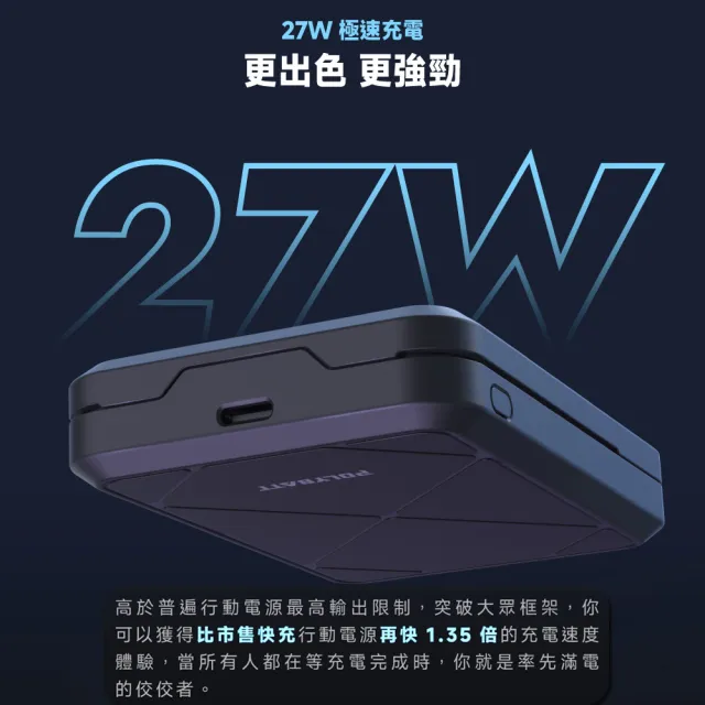 【POLYBATT】台灣製造 Qi2 27W 10000mAh 旗艦級磁吸行動電源